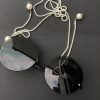 chaine pour lunettes rondes avec détails en perles