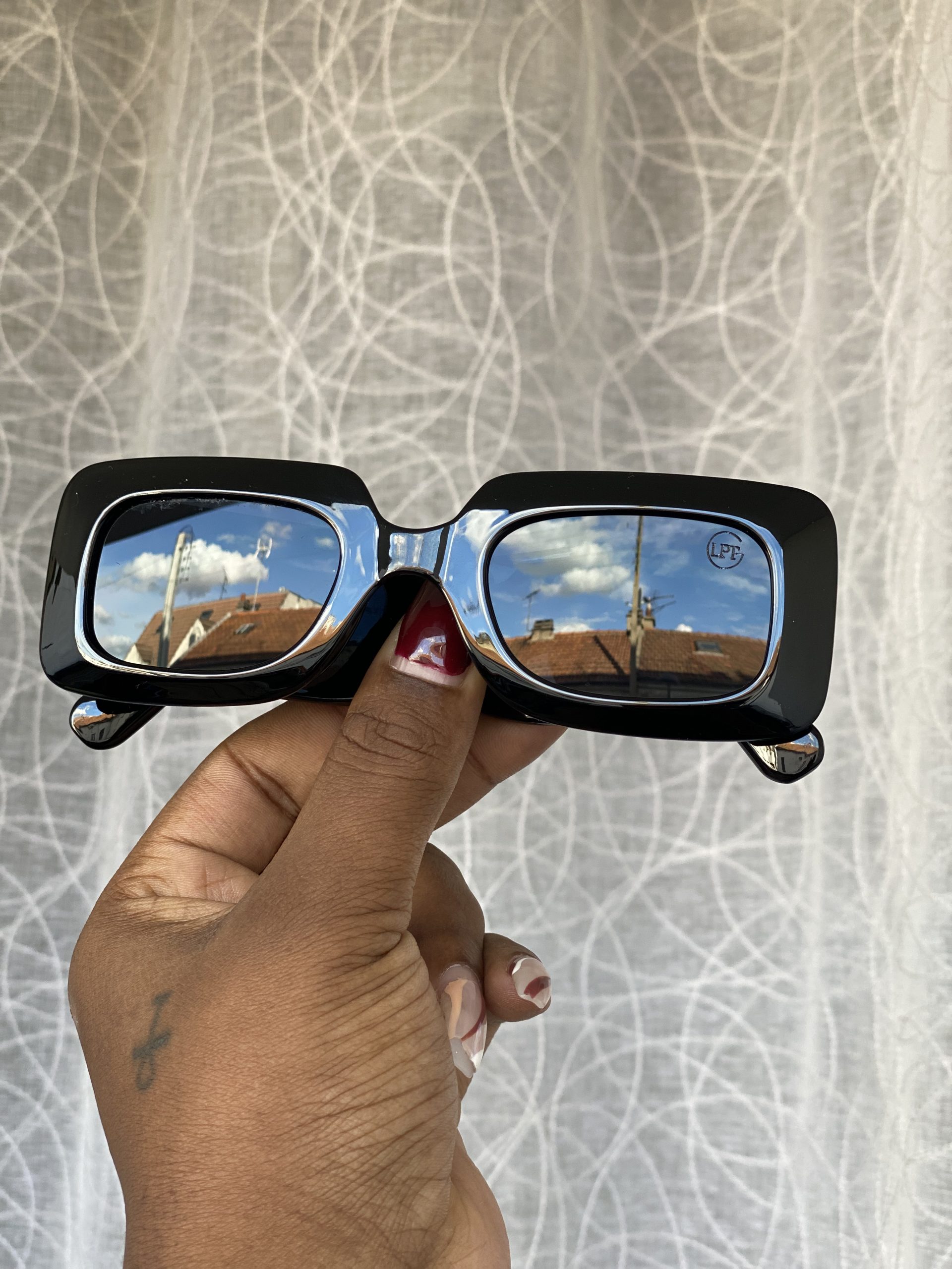 Lunettes Anti Lumière Bleue Femme - Monture Carrée Surdimensionnée, Verres Sans Correction, Anti-fatigue