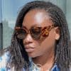 Iniva lunettes de soleil cats eyes type ysl à petit prix couleur noir et leopard