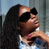 Iniva lunettes de soleil cats eyes type ysl à petit prix couleur noir et leopard