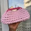 Kinè - Pochette maxi Tricotée en fil recyclé - Rose – Image 5