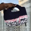 Edima  -  Sac à mains  médium Tricoté en fil recyclé - Navy Blue – Image 3